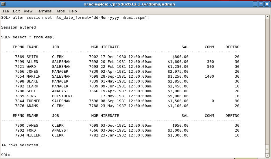 Formatting Numbers Dates In Oracle SQL Plus