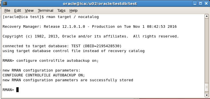 controlfile autobackup